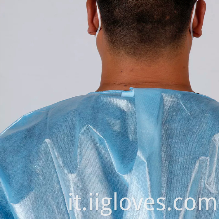 Massaggio cuff di sicurezza Isolamento laminato 40GSM Isolazione Operazione Isolativa Abito teatrale